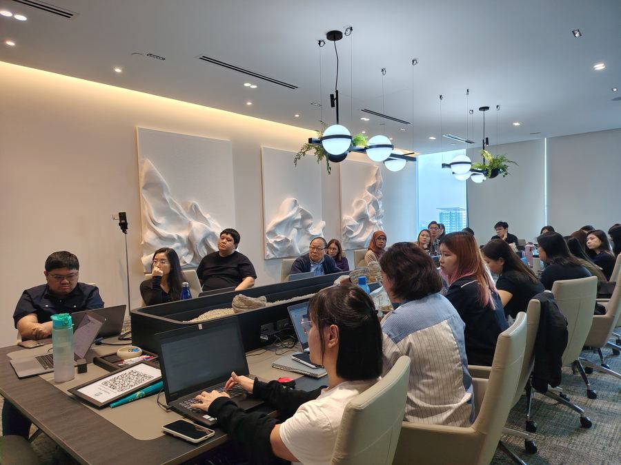 Participants working